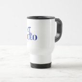 Modern Minimaal De CEO Blauw Reisbeker (Voorkant rechts)