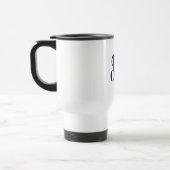 Modern Minimaal De CEO Blauw Reisbeker (Links)