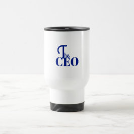 Modern Minimaal De CEO Blauw Reisbeker