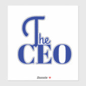 Modern Minimaal De CEO Blauw Sticker (Vel)