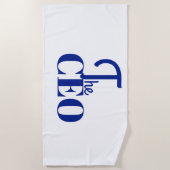 Modern Minimaal De CEO Blauw Strandlaken (Voorkant)