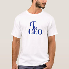 Modern Minimaal De CEO Blauw T-shirt