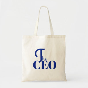 Modern Minimaal De CEO Blauw Tote Bag