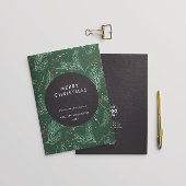 Modern minimaal dennenpatroon Corporate Christmas Feestdagenkaart