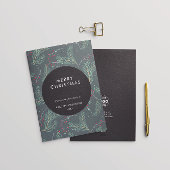 Modern minimaal dennenpatroon Corporate Christmas Feestdagenkaart