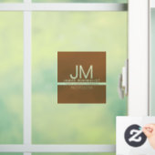 Modern Minimaal Design | Bruin & Transparant  Raamsticker (Huis)