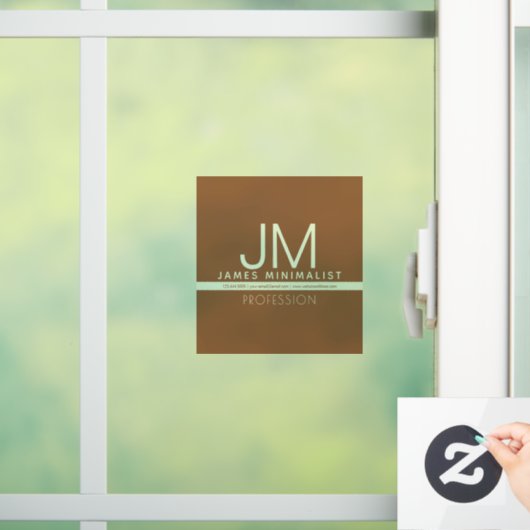 Modern Minimaal Design | Bruin & Transparant  Raamsticker (Huis)