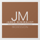 Modern Minimaal Design | Bruin & Transparant  Raamsticker (Vel)