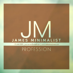 Modern Minimaal Design   Bruin & Transparant  Raamsticker