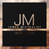 Modern Minimaal Design | Zwart & Transparant, Raamsticker (Vel 2)