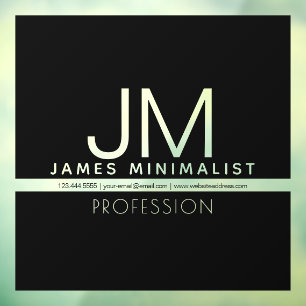 Modern Minimaal Design   Zwart & Transparant, Raamsticker