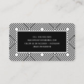 MODERN MINIMAAL DIAMANTPATROON eenvoudige gouden f Visitekaartje (Achterkant)