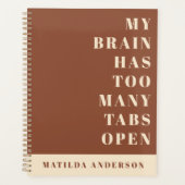 Modern minimaal eenvoudig grappig tekentijdschrift planner (Voorkant)