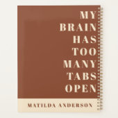 Modern minimaal eenvoudig grappig tekentijdschrift planner (Achterkant)