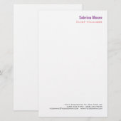 Modern Minimaal Eenvoudig Professioneel Briefpapier (Voorkant / Achterkant)