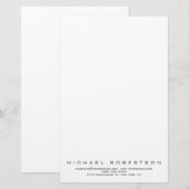 Modern Minimaal Eenvoudig Professioneel Briefpapier (Voorkant / Achterkant)