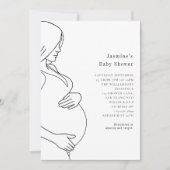 Modern minimaal eenvoudig stijlvol baby shower kaart (Voorkant)