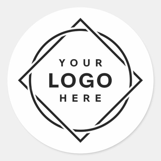 Modern, Minimaal, Elegant & Aanpasbaar Ronde Sticker (Voorkant)