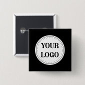 Modern, Minimaal, Elegant & Aanpasbaar Vierkante Button 5,1 Cm (Voorkant /achterkant)