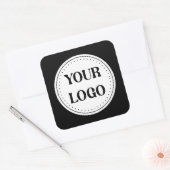 Modern, Minimaal, Elegant & Aanpasbaar Vierkante Sticker (Envelop)