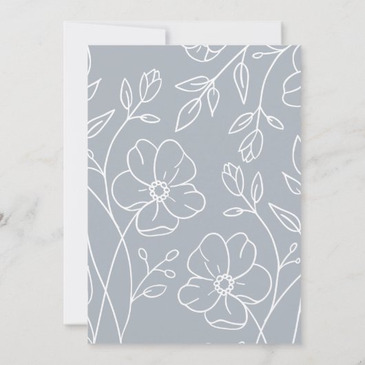 Modern minimaal elegant Baby shower | Uitnodiging (Achterkant)