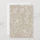 Modern minimaal elegant Baby shower | Uitnodiging (Achterkant)