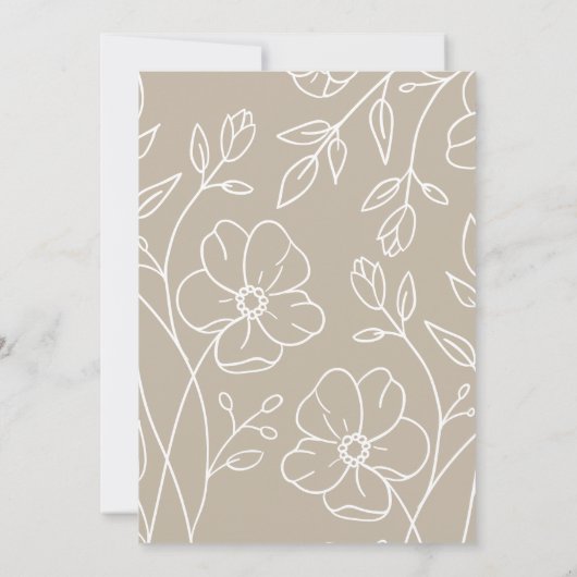 Modern minimaal elegant Baby shower | Uitnodiging (Achterkant)