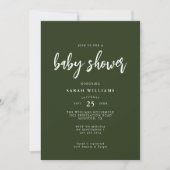Modern minimaal elegant Baby shower | Uitnodiging (Voorkant)