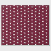 Modern minimaal elegant bogundy afstuderen cadeaupapier (Vlak)