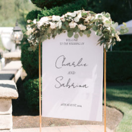 Modern minimaal Elegant Bruiloft Welkomstbord Poster