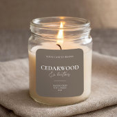 Modern minimaal Elegant Candle Label