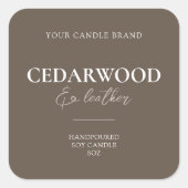 Modern minimaal Elegant Candle Label (Voorkant)