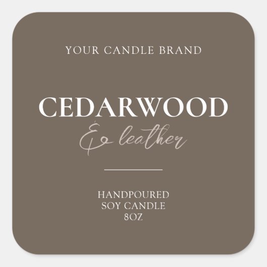 Modern minimaal Elegant Candle Label (Voorkant)