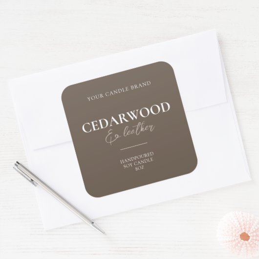 Modern minimaal Elegant Candle Label (Envelop)