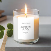 Modern minimaal Elegant Candle Label Voedselcontainer Etiket