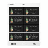 Modern Minimaal Elegant Eenvoudig Zwart Etiket (Full Sheet)