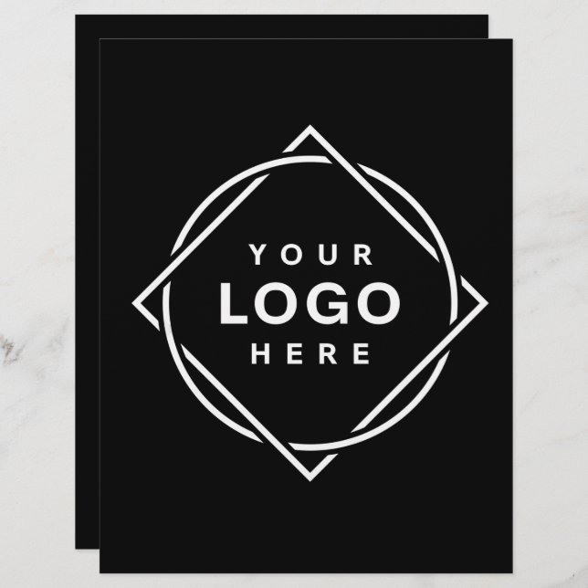 Modern, Minimaal, Elegant en Aanpasbaar  Briefhoofd (Voorkant / Achterkant)