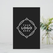 Modern, Minimaal, Elegant en Aanpasbaar Briefpapier (Staand voorkant)