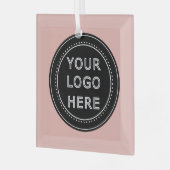 Modern, Minimaal, Elegant en Aanpasbaar  Glas Ornament (Voorkant links)