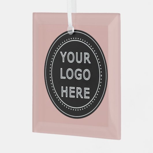 Modern, Minimaal, Elegant en Aanpasbaar  Glas Ornament (Voorkant links)