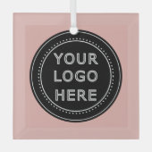 Modern, Minimaal, Elegant en Aanpasbaar  Glas Ornament (Voorkant)