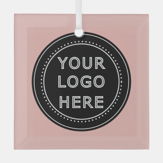 Modern, Minimaal, Elegant en Aanpasbaar  Glas Ornament (Voorkant)