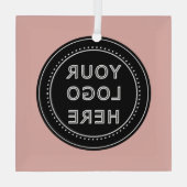 Modern, Minimaal, Elegant en Aanpasbaar  Glas Ornament (Achterkant)