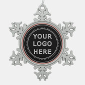 Modern, Minimaal, Elegant en Aanpasbaar  Tin Sneeuwvlok Ornament (Voorkant)