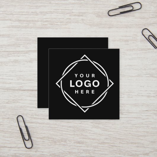 Modern, Minimaal, Elegant en Aanpasbaar  Vierkante Visitekaartje (Voorkant / Achterkant in situ)