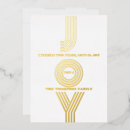 Modern minimaal elegant folie feestdagenkaart