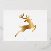 Modern minimaal elegant folie feestdagenkaart (Achterkant)