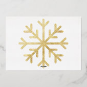 Modern minimaal elegant folie feestdagenkaart (Achterkant)