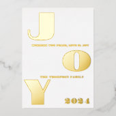 Modern minimaal elegant folie feestdagenkaart (Voorkant)