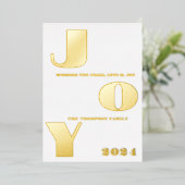 Modern minimaal elegant folie feestdagenkaart (Staand Voorkant)